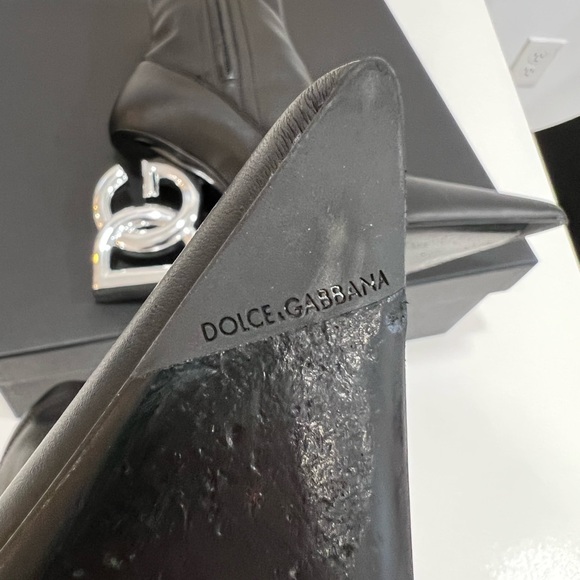 DOLCE AND GABBANA DG Heel Pointed Toe Bootie EU:38 - Picture 9 of 12